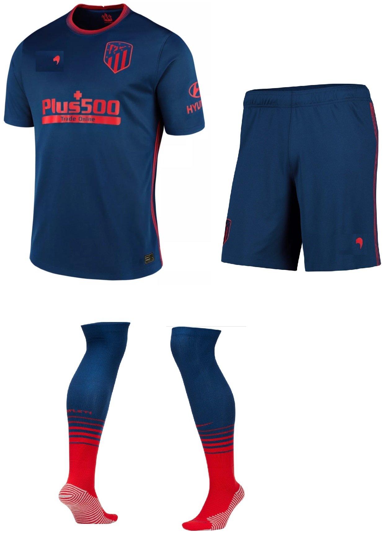 Kit adulto Atletico de Madrid 2020 2021 II Away jogador